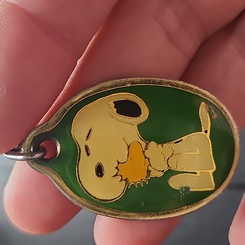 Snoopy Keychain with Snoopy Charm Keychain - Picture 3 of 5